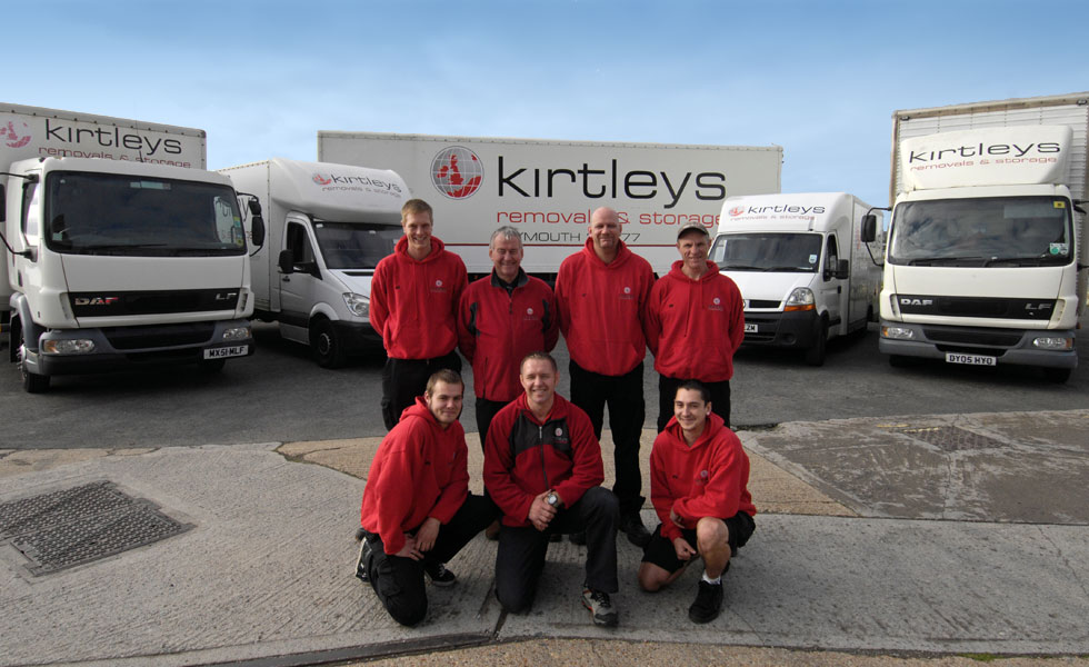 Kirtley's team with vehicle fleet